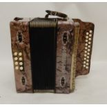 A 21 x 8 button Hohner single action accordion Condition Report: Available upon request