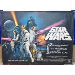 STAR WARS ACADEMY AWARDS VERSION (1977) British quad film poster, edges frayed, 76 x 102cm and