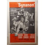 "SYNANON" movie poster, 1965, horizontal and vertical fold, 105 x 68cm, "SERGEANT RYKER", 1968,