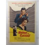 MURDER BY CONTRACT movie poster, 1958, horizontal and vertical folds, 105 x 68cm, THE VIEW FROM