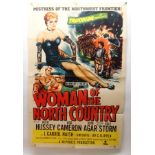 WOMAN OF THE NORTH COUNTRY movie poster, autographed and dedicated to Steve by John Agar, horizontal