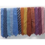A COLLECTION OF FIFTEEN LOEWE SILK TIES of varying designs (15) Condition Report: Available upon