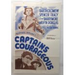 CAPTAINS COURAGEOUS movie poster, 1962, horizontal and vertical fold, 105 x 68cm, FANNY & ALEXANDER,