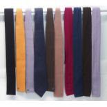 A COLLECTION OF TEN HERMES SILK OR WOOL TIES of varying designs (10) Condition Report: Available