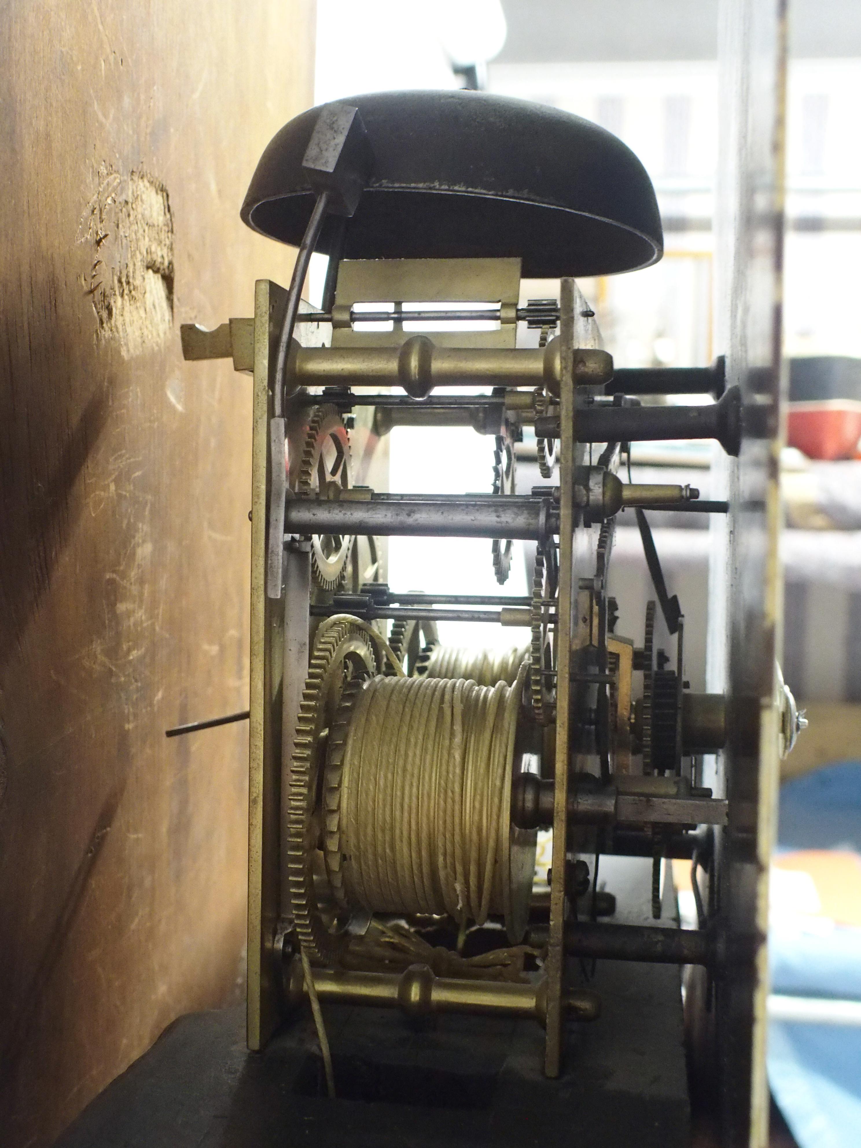 A mahogany longcase clock, with painted face Condition Report: Available upon request - Image 5 of 5