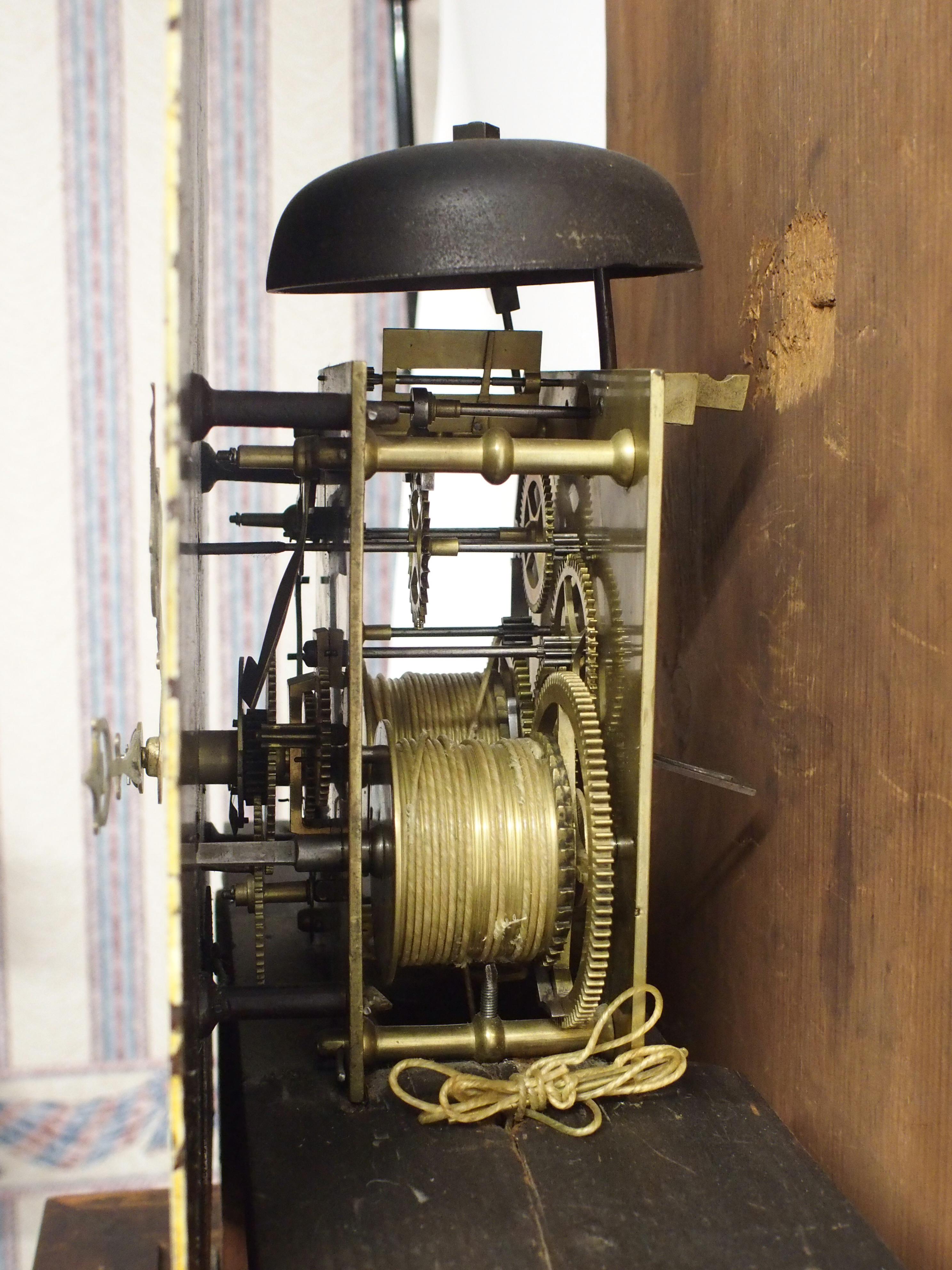 A mahogany longcase clock, with painted face Condition Report: Available upon request - Image 4 of 5