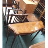 A pot cupboard, hall table and two chairs (4) Condition Report: Available upon request