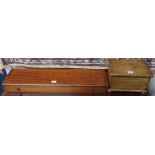 A small wooden box and a mahogany case (2) Condition Report: Available upon request