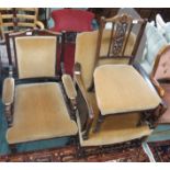 A bergere chair, tub chair, armchair and a matching parlour chair (4) Condition Report: Available