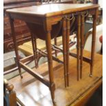 A reproduction mahogany nest of tables Condition Report: Available upon request