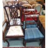 Two Chippendale style mahogany dining chairs and two other dining chairs (4) Condition Report: