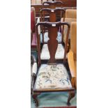 Three mahogany dining chairs (3) Condition Report: Available upon request