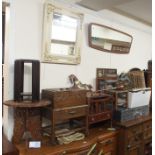 A mixed lot including mirrors, side tables, etc Condition Report: Available upon request