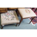 A dressing stool and a footstool (2) Condition Report: Available upon request