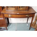 An inlaid mahogany hall table with single drawer Condition Report: Available upon request