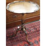 A mahogany tilt top occasional table on tripod base, 52cm diameter Condition Report: Available