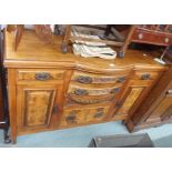 A walnut sideboard, 92cm high x 136cm wide Condition Report: Available upon request