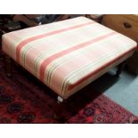 A large upholstered footstool, 37cm high x 92cm wide x 62cm deep Condition Report: Available upon