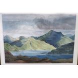 JUNE SHANKS Loch Hourne, signed, watercolour, 49 x 70cm and another (2) Provenance - The Estate of