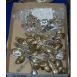 A collection of silver spoons (678gms) with a bag of EP spoons Condition Report: Available upon