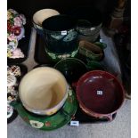 A collection of Eichwald pottery including planters, tazzas, bowls etc Condition Report: Not