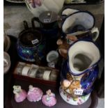 Three Allerton's toby jugs, three Coalport miniature ladie etc Condition Report: Not available for