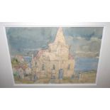 TOM H SHANKS RSW RGI PAI St Monance Church, signed, watercolour, dated, (19)96, 29 x 42cm Provenance