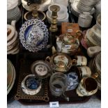 A small Zolnay Pecs pot, a coffee set, frames etc Condition Report: Not available for this lot