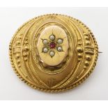 A 9ct gold Victorian balloon brooch with locket back, weight 6gms Condition Report: Available upon