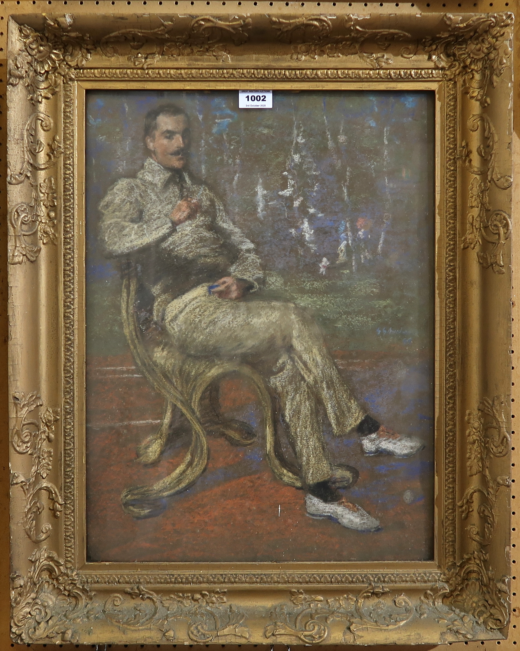 ENGLISH SCHOOL Portrait of a gentleman seated, pastel, 55 x 41cm Condition Report: Available upon