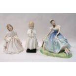 Three Royal Doulton figures including Giselle, Amanda and Bedtime Condition Report: All in good