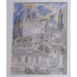 RICHARD DEMARCO Barga, signed, watercolour and pencil, dated, 2004, 40 x 29cm Condition Report: