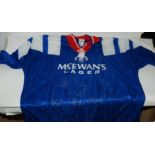 A replica Rangers short-sleeved shirt bearing numerous player autographs Condition Report: Available
