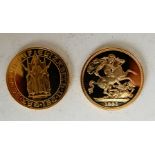 A UK 1989/91 gold proof sovereign two-coin set Condition Report: Available upon request