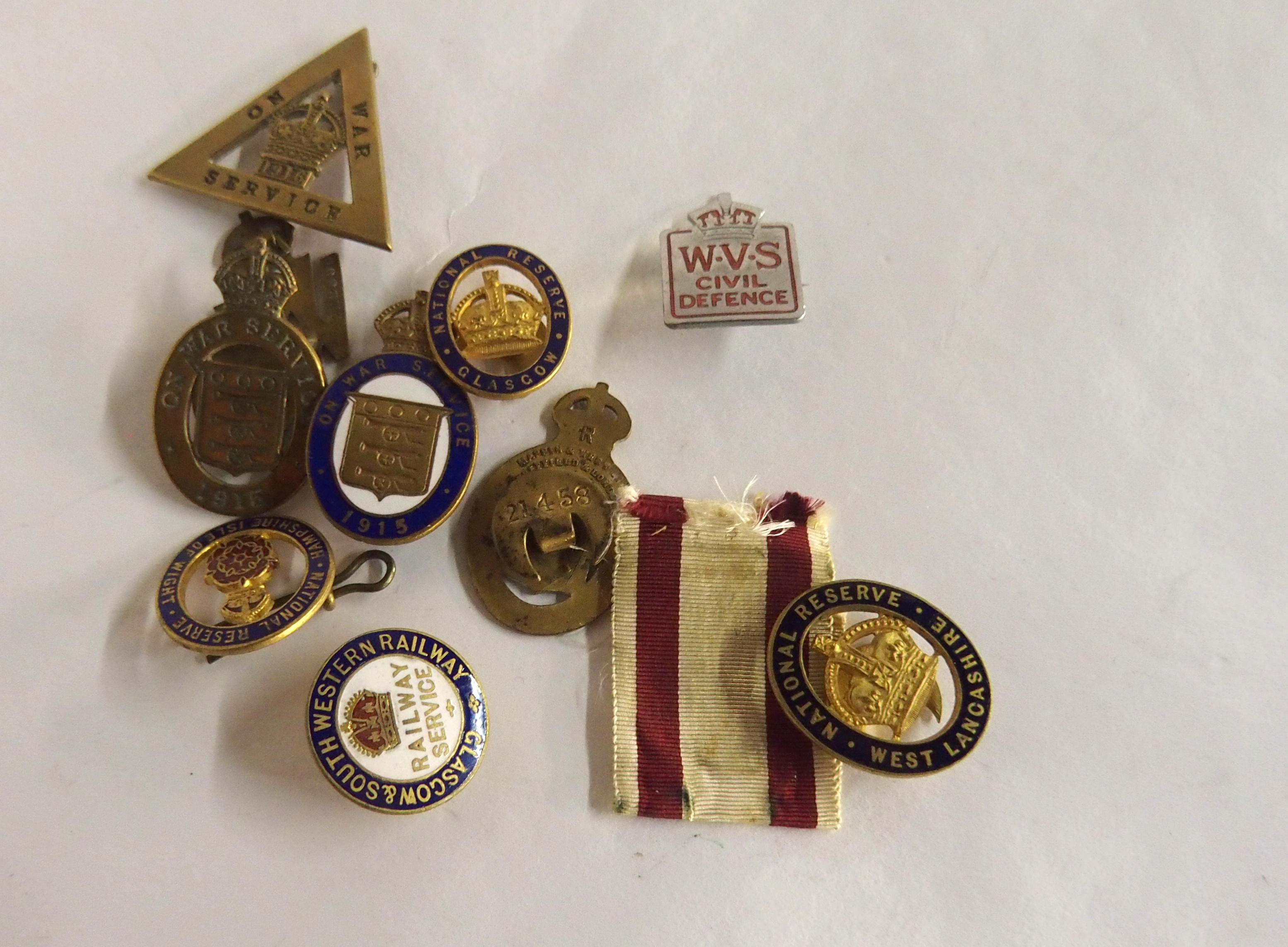 Three enamel British Red Cross nursing medals to J.T. Waddell with box and collection of other - Image 3 of 3