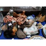 A collection of assorted pottery animal figures Provenance - The Estate of the late Tom H. Shanks