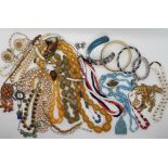 A Czech glass Max Neiger Egyptian revival necklace, celuloid beads, and other items Condition