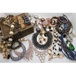 Diamante statement necklaces, and other items Condition Report: Not available for this lot