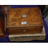 An inlaid box and small collection of 78rpms Condition Report: Available upon request