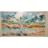 TOM H SHANKS RSW RGI PAI Brittany, signed, watercolour, 26 x 47cm Provenance - The Estate of the