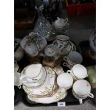 A Roslyn china teaset, decanter and other items Condition Report: Not available for this lot