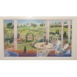 JUNE SHANKS Kilmacolm landscape, signed, watercolour, 27 x 50cm and a still life (2) Provenance -