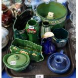 A collection of Eichwald pottery including jardiniere, vases etc Condition Report: Available upon