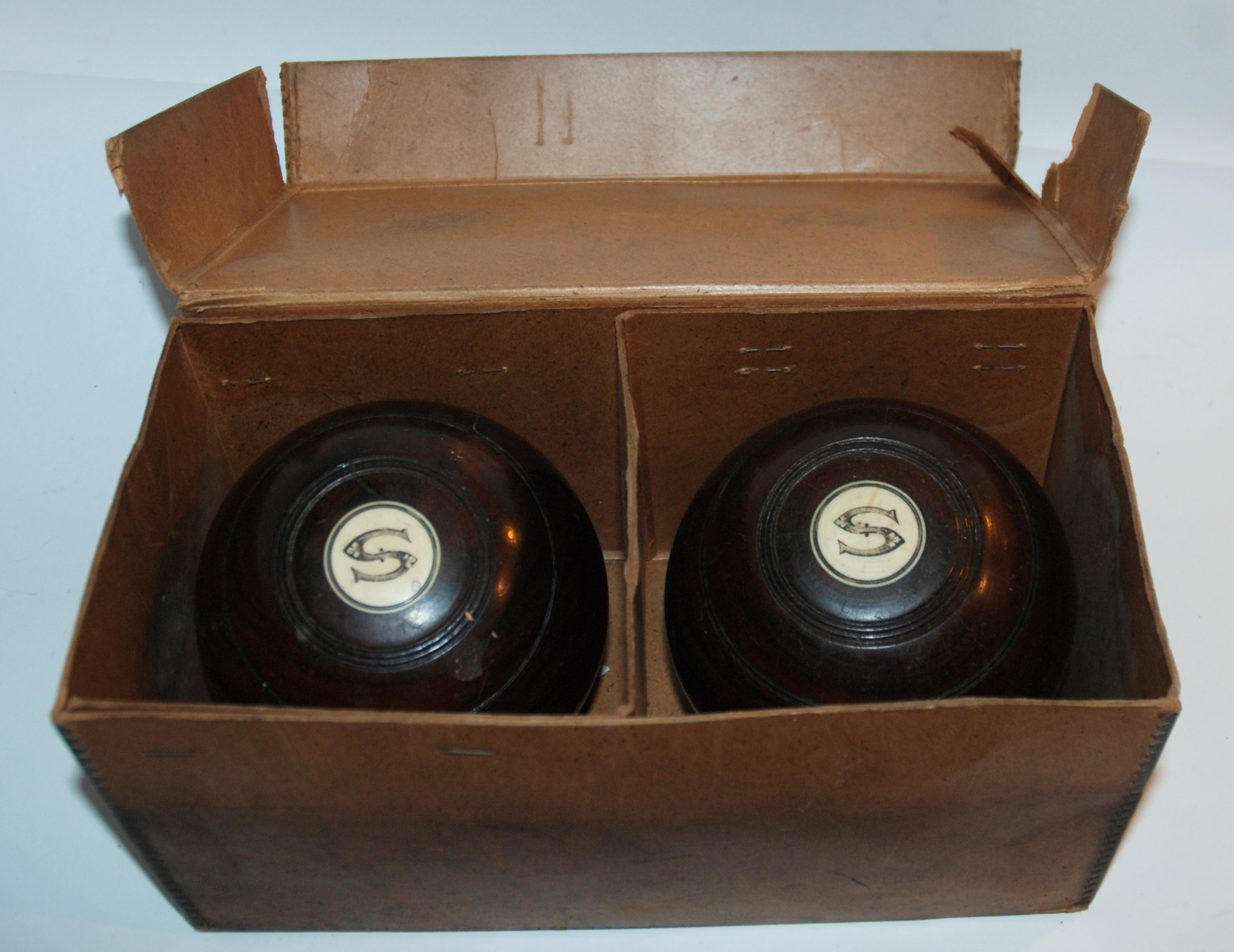 A pair of vintage lawn bowls Condition Report: Available upon request