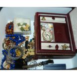 A collection of costume jewellery including beads, rings etc Condition Report: Available upon