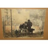 AFTER BRANGWYN train yard,lithograph,32 x 45cm Condition Report: Available upon request