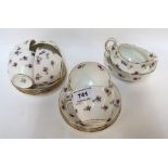 An Aynsley violet decorated teaset Condition Report: Available upon request