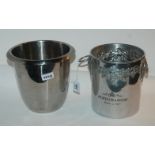 A white-metal Moet & Chandon ice bucket and another ice bucket (2) Condition Report: Available