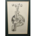 FRANK ADCROFT Tap, pencil drawing,14 x 8cm and two others (3) Condition Report: Available upon