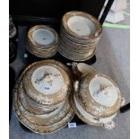 A Bisto Oriental Ivory dinner service Condition Report: Not available for this lot